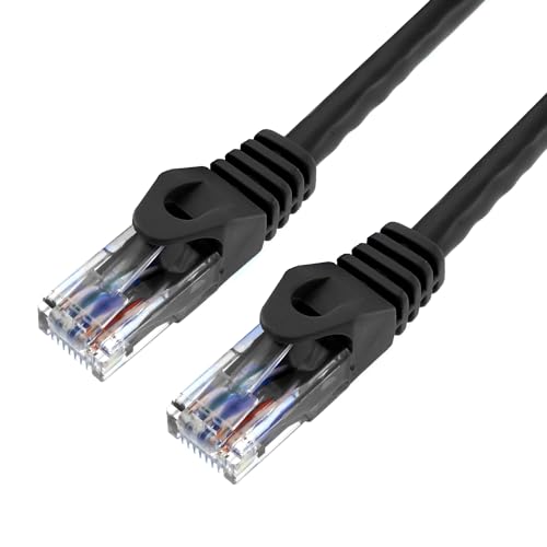 Cable LAN UTP Cat 6A 5 m negro RJ-45 miniatura 1