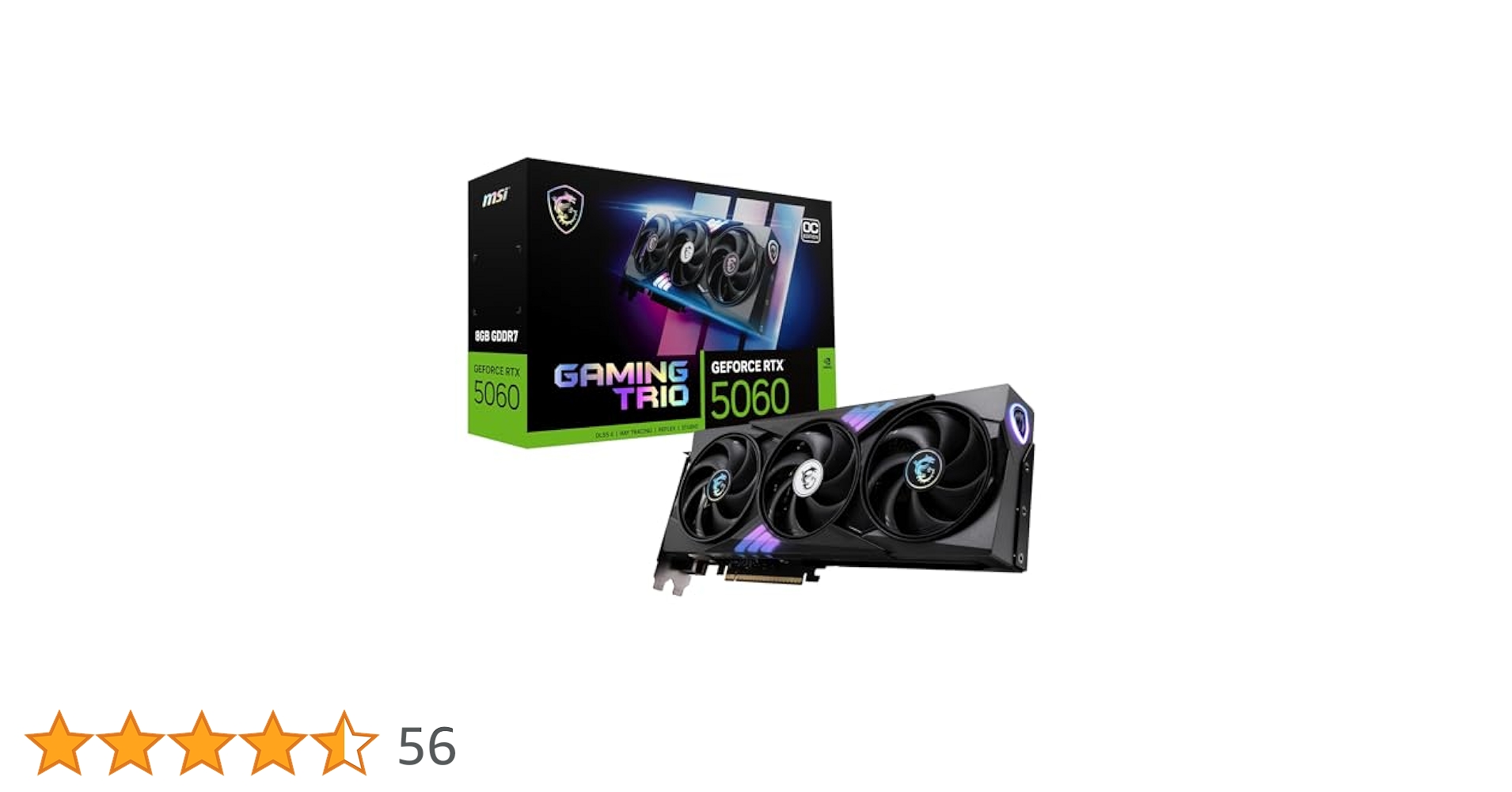 グラフィックボード・グラボ・ビデオカード MSI GEFORCE RTX5060 8G GAMING TRIO OC MSI GeForce RTX 5060 8G GAMING TRIO OC | パソコン工房【公式