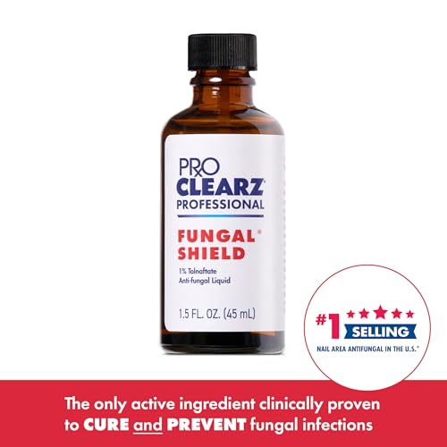 ProClearz Fungal Shield Professional Antifungal Treatment, Maximum Strength Tolnaftate 1% Liquid, 1.5 fl oz Clinical Size