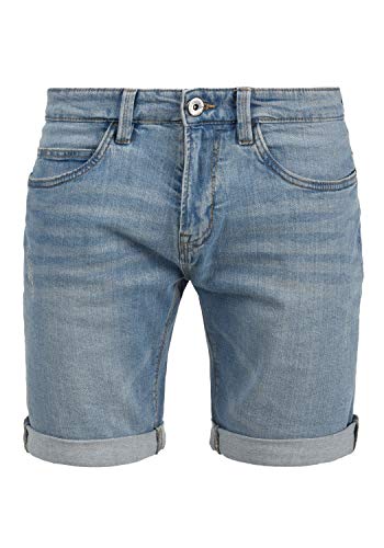 Indicode Quentin Herren Jeans Shorts Kurze Denim Hose Mit Destroyed-Optik Aus Stretch-Material Regular Fit, Größe:XL, Farbe:Blue Wash (1014)