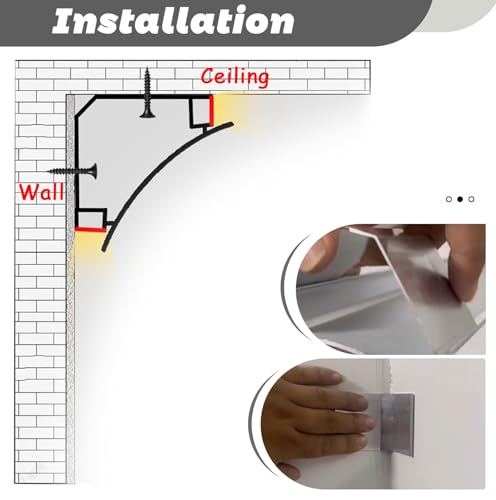 Canal de aluminio LED de doble cara para iluminar cocina y pasillo, 1m 6