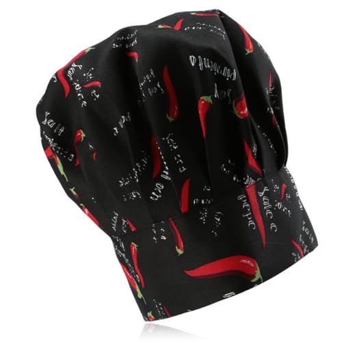 SUJEBKC Gorro Cocina Mujer Unisex Sombreros de Catering Gorro de Chef en Algodón, Gorra de Chef Transpirable, para Cocina Restaurante Hotel para Adultos y Niños（Estilo A