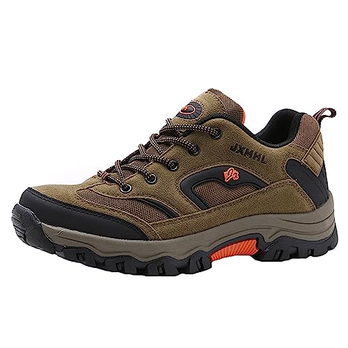 JiuQing Men's Hiking Shoes Casual Trail Running Shoes Waterproof Low Rise Backpacking Camping Trekking Shoes