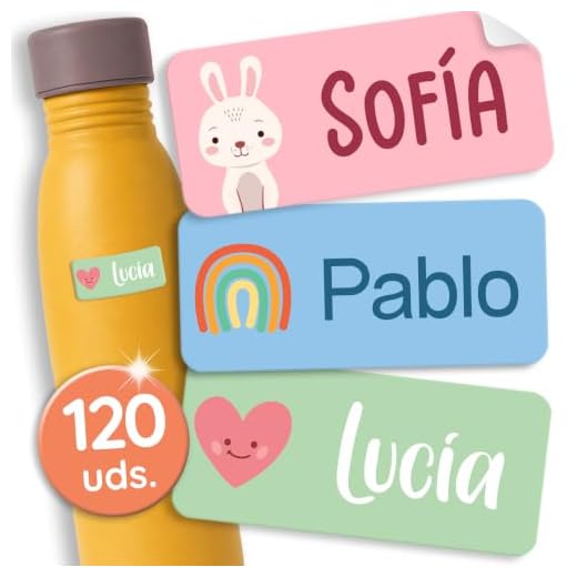 StiKiddo® Set de 105 Etiquetas Personalizadas para Niños - Pegatinas Adhesivas para Ropa y Objetos, Para Guarderíay y Escuela, Impermeables - Rosa