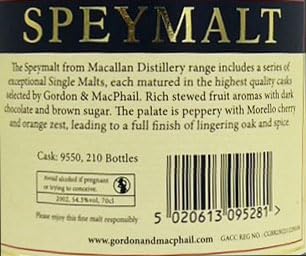 Amazon.co.jp: スペイモルト フロム マッカラン 2002 ゴードン&マク