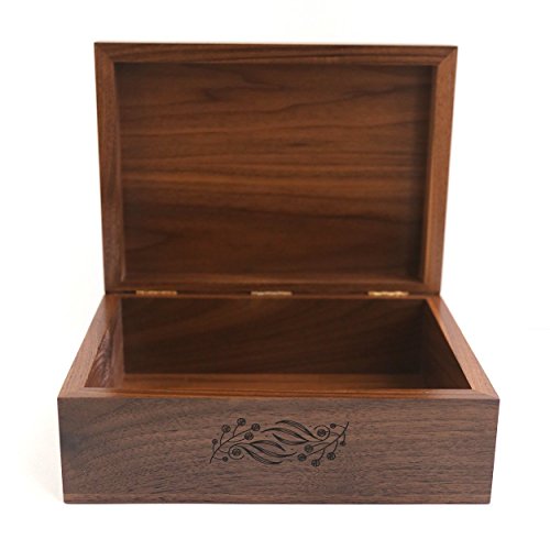 Floral Heart Wooden Memory Box For Wedding Anniversary [Personalized Custom Keepsake Box For New Baby, Mother's Day Gift For Mom, Made In The Usa] #TOP7