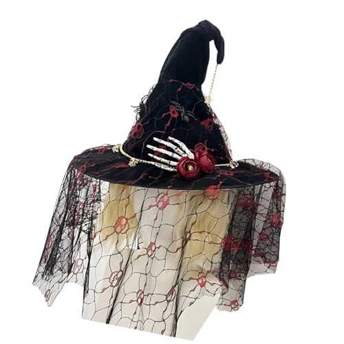 Chapeau punk tête de mort phosphorescent pour sublimer un costume adulte Halloween
