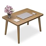 Small Coffee Table for Small Space, Low Table, Floor Table Desk for Sitting on The Floor, Japanese Coffee Table for Living Room, Tatami Tea Tables with Solid Wood Legs, Home Office, Farmhouse, Brown