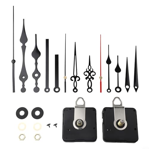 Reloj haciendo esencial 2 unids movimientos silenciosos con 5 puntero de metal diseños para manualidades DIY (C)