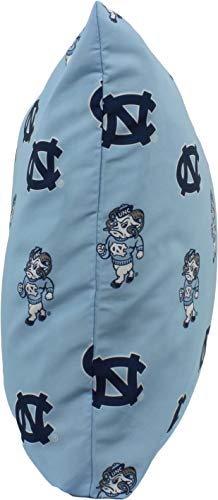 College Covers Everything Comfy North Carolina Tar Heels Twin Sized 3 Piece Sheet Set, Team Color Background, 1 Flat Sheet, 1 Fitted Sheet, 1 Pillowcase #TOP5