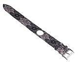 Pequignet EP Sorella Women's Pink Black Floral Watch Band Strap 24mm