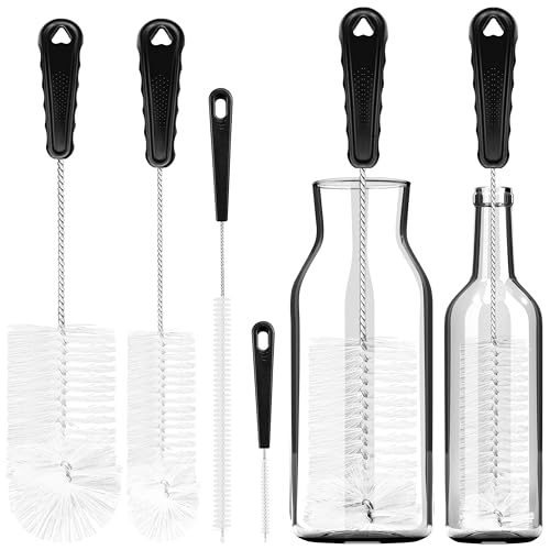 YUNGMAX Bottle Cleaning Brush Set, 4 Pcs Long Handle Brushes for Washing Bottles, Glass, Teapots, Pipes