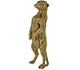  Voss Erdmännchen Eddy 46 cm Gold Poly Figur Tier Dekoration