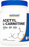 Nutricost Acetyl L-Carnitine (ALCAR) 500 Grams - 1000mg Per Serving - High Quality Pure Acetyl L-Carnitine Powder