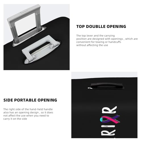 Travel Luggage Cover Warrior Thyroid Cancer Awareness Fashion Washable Baggage Suitcase Protector Fit For Luggage Large4