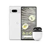 Google Pixel 7a - Cellulare 5G Android sbloccato con grandangolo - Bianco ghiaccio + Pixel Buds A-Series - Auricolari wireless con Bluetooth - Nero