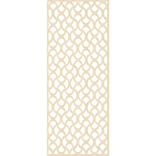 Image of Resort Decorative Pierced Fretwork Wood Wall Panels, 29 3 /8 inchW x 74 3 /8 inchH x 1 /4 inchT, Birch