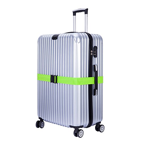 BlueCosto Luggage Straps for Suitcases Travel Belt Suitcase Strap, 4-Pack, Other Green - Image 5