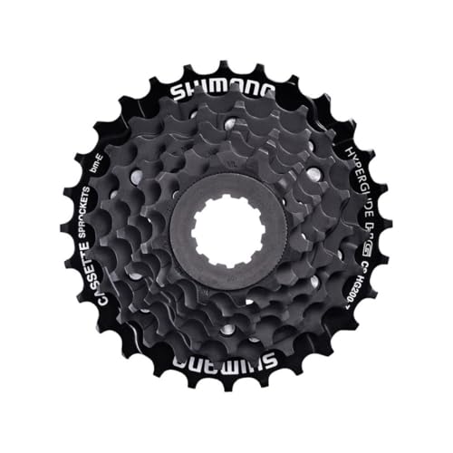 SHIMANO Men's Shimano Cassettes HG200 7 Speed MTB Cassette, Black, 12-28T UK