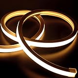 2024新開発 100v-LED ストリップライト.. シリコン製10cmカット可能 LED ストリップライト、無臭、ワードローブ照明、配線不要、IP65 防水、線形発光、間接照明 DIY 装飾、切断可能、取り付けが簡単(3000K-電球色-2メートル+プラグ+部品)