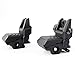 Foldable Front and Rear Sights Low Profile Flip up Sights Tactical Pop up Backup Sights for Picatinny Rail