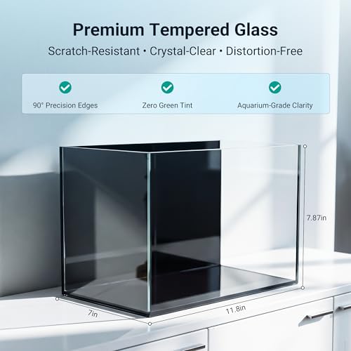 Image of Smart 2.8Gal Rimless Fish Tank Kit with LED Filter for Betta