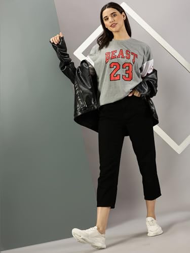 Image of RodZen Women's Cotton Loose Fit Oversized Printed T-Shirt