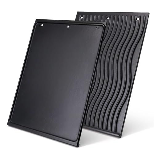 Adviace 56041 56040 Cast Iron Reversible Griddle for Napoleon Grills 2-Sided Grill Griddle for Napoleon Prestige 500 Prestige Pro 500 Built-in Lex 485 605 730 Series Grills