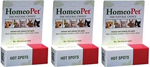 HomeoPet 3 Pack of Hot Spots, 15 Milliliter, Homeopathic Remedy for Pets' Skin