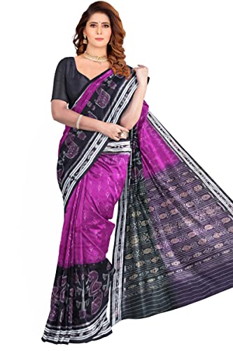 Image of Sambalpuri Handloom Saree Women's Cotton Saree Odisha Handloom Handmade Pure Relaxed Fit Khandua Natural Relaxed Fit Ikat Sambalpuri Saree For Women Ikat Handloom Saree For Women 5Se9Bc-390