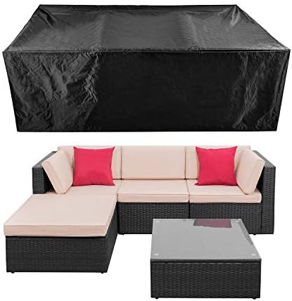 CKCLUU Patio Conversation Set Cover Patio Furniture Set Cover Outdoor Sectional Sofa Set Covers Waterproof Dining Table Chair Set Cover Heavy Duty 90 inch L x 64 inch W x 28 inch H