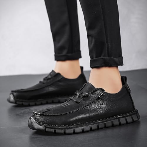 Men's Trendy Handmade Leather Lace - ups, Fashion Casual Footwear - Perfect for Nature Walks, Leisure Outings & Daily Runs4