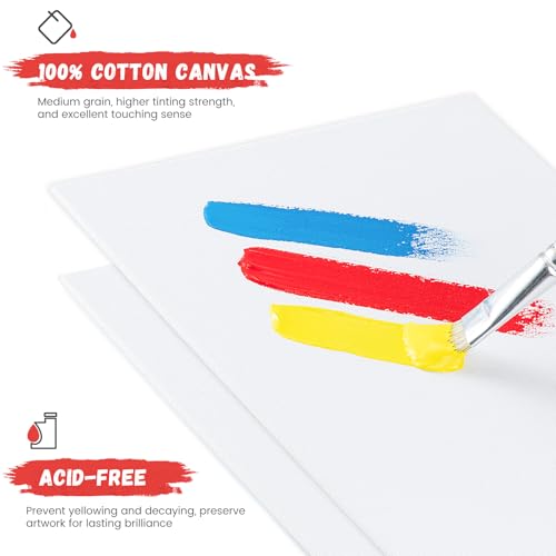 image for Simetufy 12 Pack 9 x 12 inch Canvas Boards for Painting Canvas Panels-