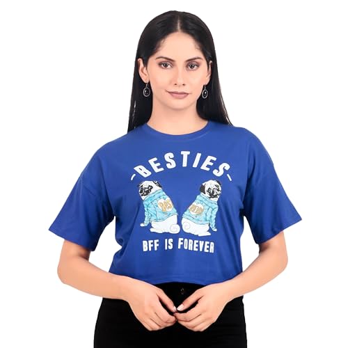 Image of London Hills Women's Cotton Regular Fit Tops || Crop Tops || Tshirt || Tshirt Top || Crop Tshirt