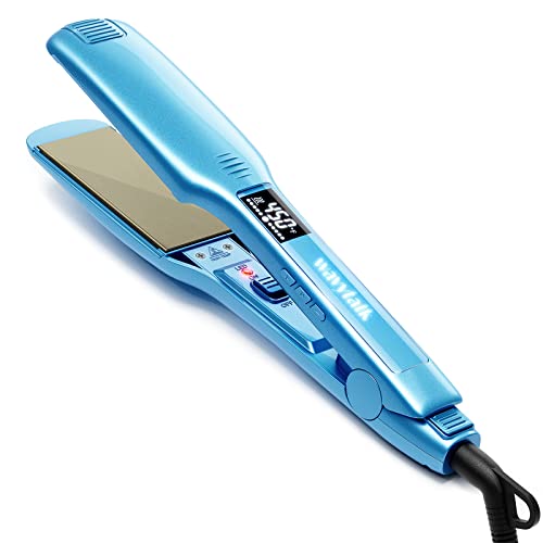Hair Straightener, 1.75 Inch Wide Titanium Flat Iron for Hair, Professional Hair Straightener with Adjustable Temp(170 Γ’ββ°-450Γ’ββ° ), Fast Heat Up Dual Voltage Flat Iron(Blue) Hair Straightener, 1.75 Inch Wide Titanium Flat Iron for Hair, Professional Hair Straightener with Adjustable Temp(170 Γ’ββ°-450Γ’ββ° ), Fast Heat Up Dual Voltage Flat Iron(Blue)