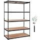 VEVOR Lagerregal 907,2kg Gesamtladekapazität 181,4kg pro Regal Kellerregal SPCC-Kohlenstoffstahl + MDF-Platten Steckregal 121,92x60,96x182,88cm Werkstattregal Schwerlastregal Kellerregal Verstellbar