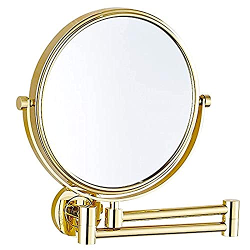 Miroir de maquillage mural en laiton doré chic JCAKES - 7