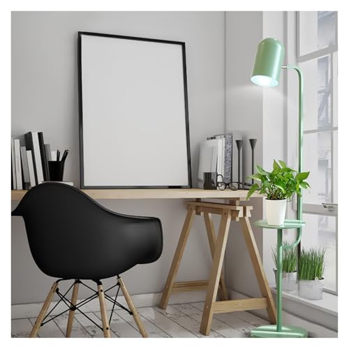 Lámpara de pie para sala de estar con mesita auxiliar verde