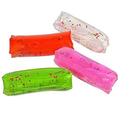 Top Race Serpiente de Agua Fidget Toys Water Wigglies con Cuentas de Colores Juego de 4 Juguetes sensoriales súper Blandos con Figuras de 5 'para niños con Autismo, Alivio de la ansiedad y el estrés