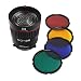 EXMAX NG-10X Fresnel Lens Focusing Adapter Lens kit for Bowens-fit Lights 10X Studio Light Focus Mount Lens Adjust for Flash & Studio LED Light with 4 Color Filters