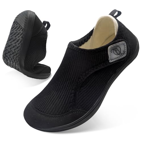 Top 10 Best Women's Shoes for Diabetics with Neuropathy 13 Comfortable Wide Diabetic Shoes for Women Mes,Barefoot House Shoes Slippers for Women Indoor Outdoor,Adjustable Zero Drop Edema Shoe for Neuropathy, Breathable Nursing Shoe Wide Width Casual Sneakers