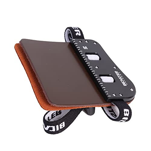 Bicaster Sp3 Barebow Finger Tabs Cowhide Face+Aluminum Plate (Large, Right Handed) #TOP1