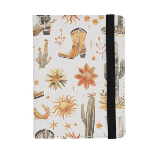 mrs Passport Wallets Travel Holder Set, Travel Luggage Tags Passport Cover -cute Western cowboy pattern for women Gift