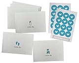 Blue Baby Thank You Cards Collection - 24 Cards & Envelopes