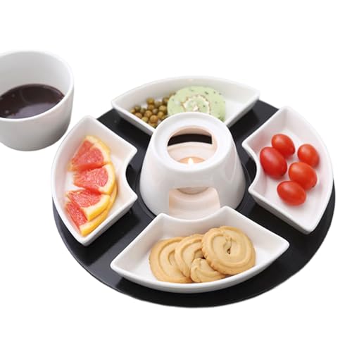 Plateau de service en céramique blanc pour dessert et fromage