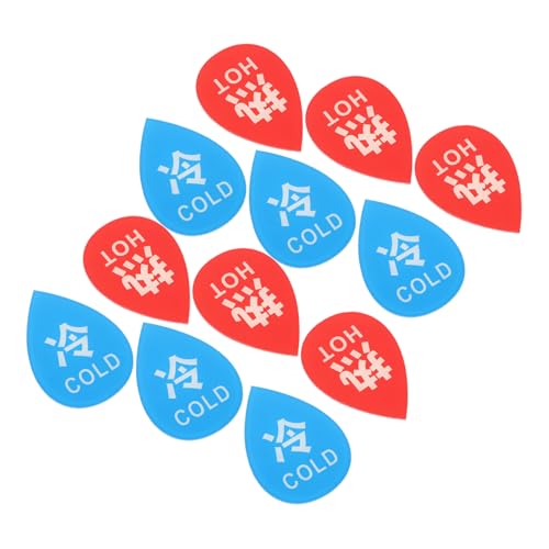 DECORNIJIA 12個 自己粘着式アクリル製ホットコールド水温表示ラベル 蛇口用耐水シンクサイン 高視認性で屋内外対応 キッチン 洗面所に適した