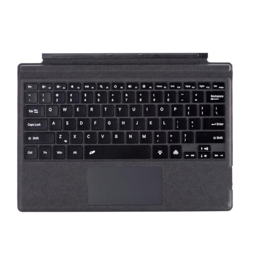 For Surface Pro 3/4/5/6/7/7+�R���s���[�^�ɓK�����V�����J���[�}�b�`�u���[�g�D�[�X���C�L�[�{�[�h �^�b�`�p�b�h �}�O�l�b�g�� �z�� �^�u���b�g �|�[�^�u�� ���C�����X �X�}�[�g �L�[�{�[�h ���^ �P�� (�u���b�N)