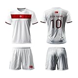 Türkei Personalisiert Trikot, WM 2026 Fußball Türkiye T Shirt mit Eigenem Namen Nummer Logo, Einzigartiges WM-Design Geschenk für Kinder Jungen Damen,Atmungsaktiver
