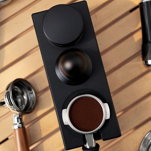 Manomissione caffè professionale regolabile in altezza e slot multiuso per panni (nero, 58 mm)