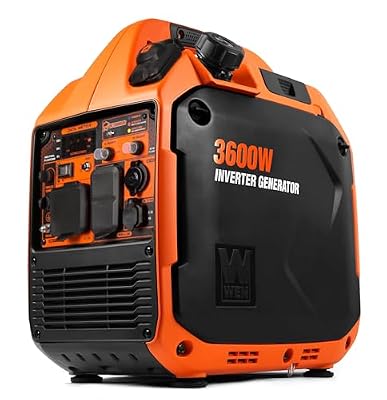 WEN Quiet and Lightweight 3600-Watt Dual Fuel RV-Ready Portable Inverter Generator with Fuel Shut Off and CO Watchdog (DF360iX),120 Volts